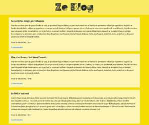 ZeBlog, première version